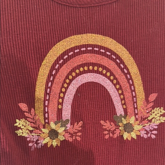 Zunie Red Fit and Flare Dress with 3/4 Sleeves - Picture 7 of 9